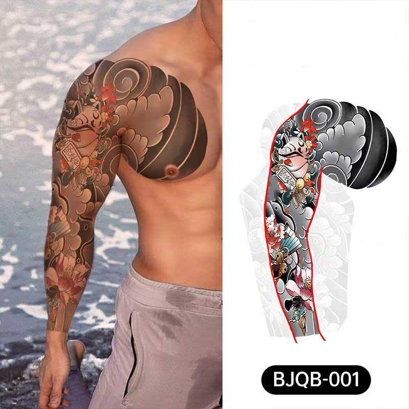 3D Temporary Tattoos for Men – Full Arm Sleeve Realistic Effect