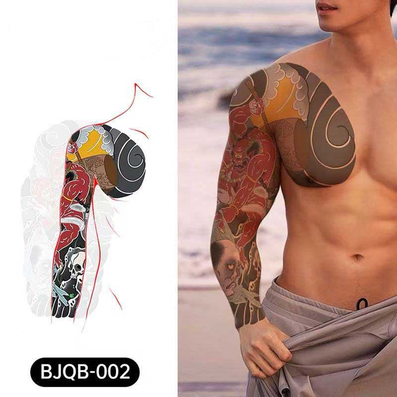 3D Temporary Tattoos for Men – Full Arm Sleeve Realistic Effect