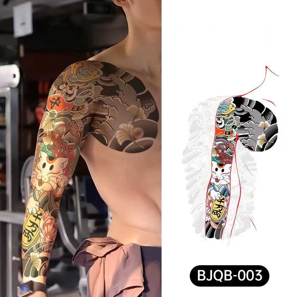 3D Temporary Tattoos for Men – Full Arm Sleeve Realistic Effect