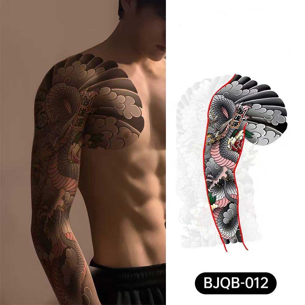 3D Temporary Tattoos for Men – Full Arm Sleeve Realistic Effect