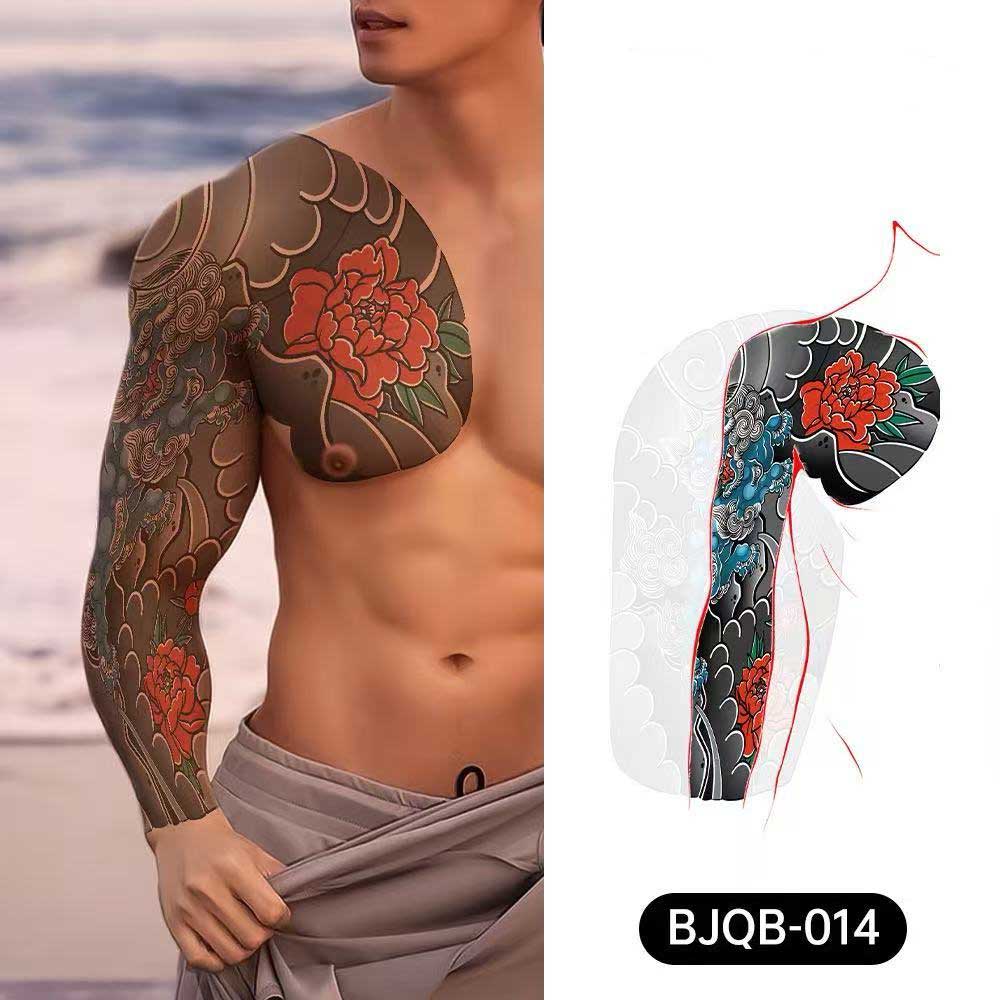3D Temporary Tattoos for Men – Full Arm Sleeve Realistic Effect