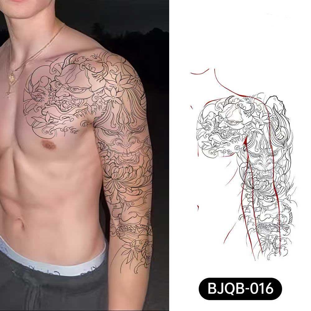 3D Temporary Tattoos for Men – Full Arm Sleeve Realistic Effect