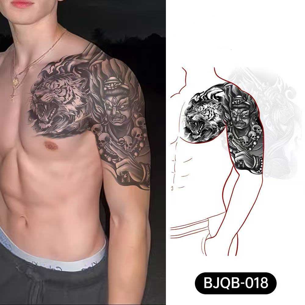 3D Temporary Tattoos for Men – Full Arm Sleeve Realistic Effect