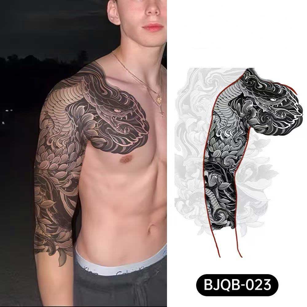 3D Temporary Tattoos for Men – Full Arm Sleeve Realistic Effect