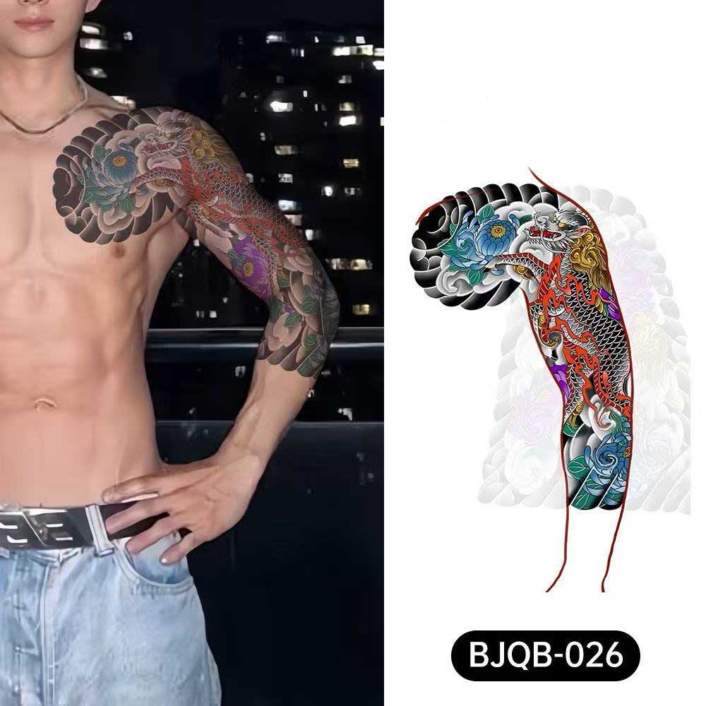 3D Temporary Tattoos for Men – Full Arm Sleeve Realistic Effect