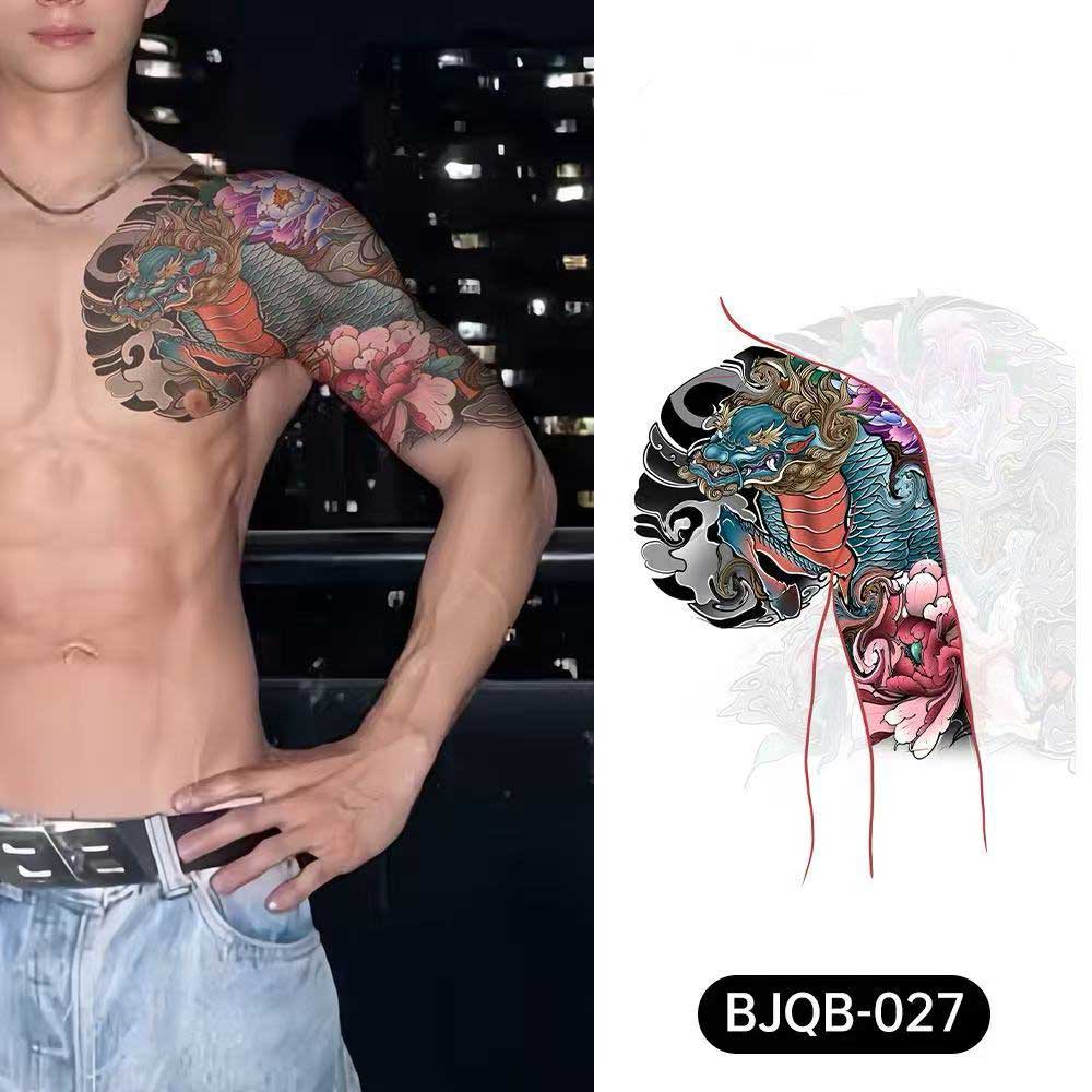 3D Temporary Tattoos for Men – Full Arm Sleeve Realistic Effect