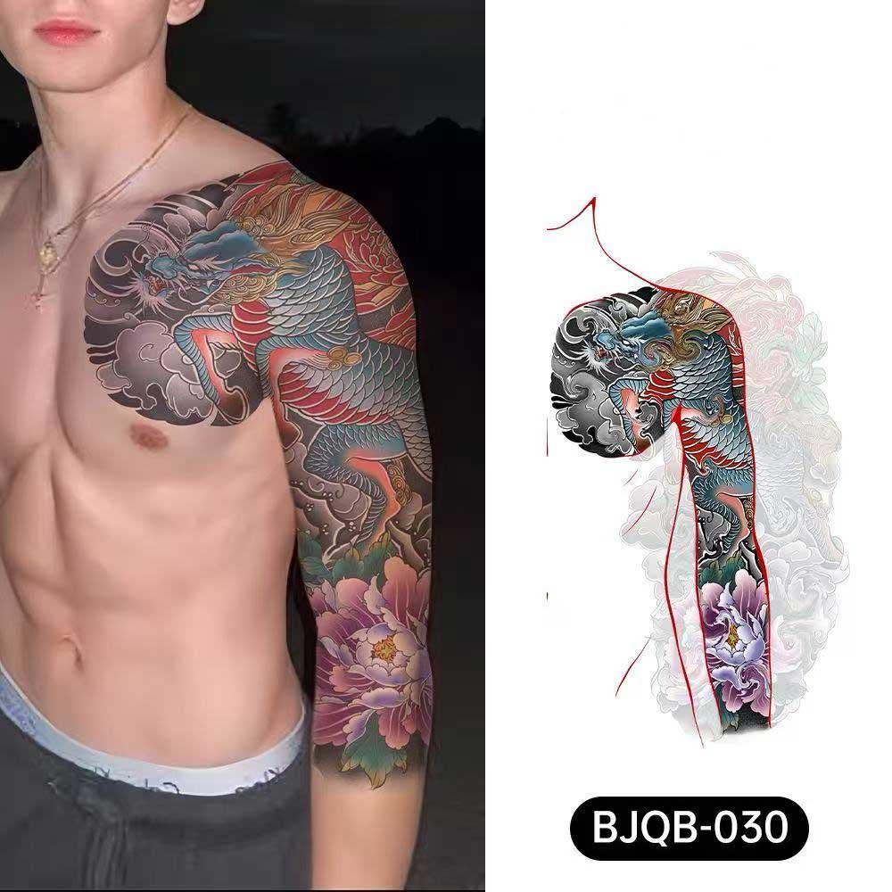 3D Temporary Tattoos for Men – Full Arm Sleeve Realistic Effect