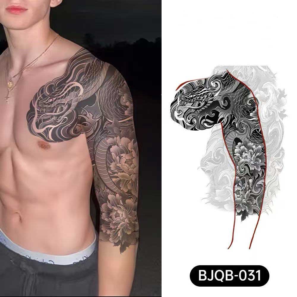 3D Temporary Tattoos for Men – Full Arm Sleeve Realistic Effect