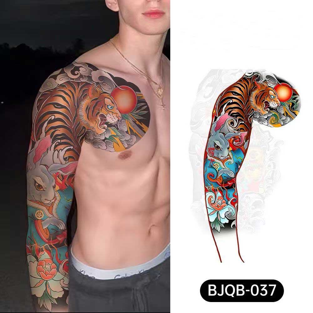 3D Temporary Tattoos for Men – Full Arm Sleeve Realistic Effect