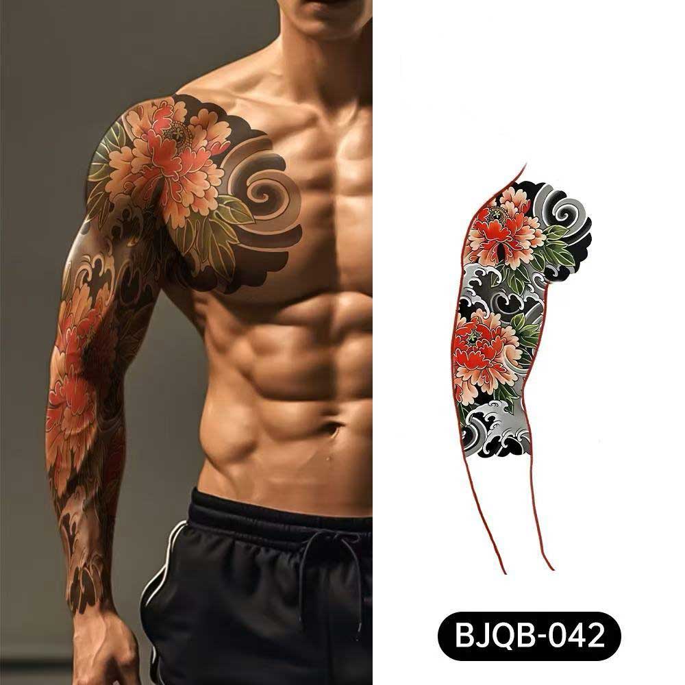 3D Temporary Tattoos for Men – Full Arm Sleeve Realistic Effect