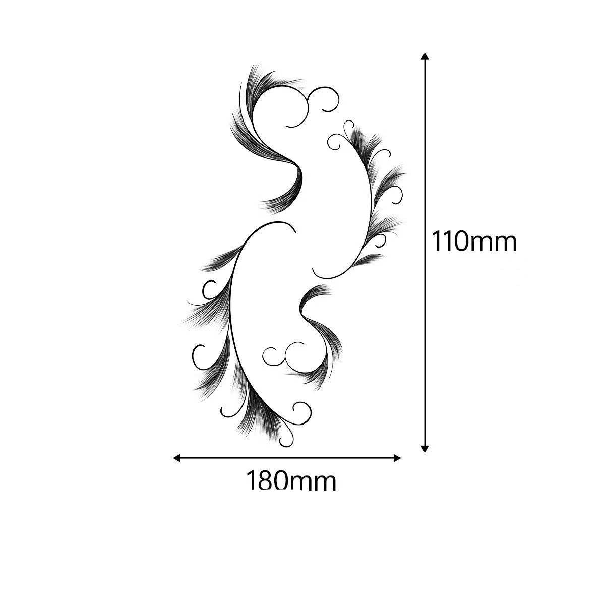 3D Faux Eyelash Tattoo Stickers – Realistic Hairline & Sideburn Design for Instant Glam