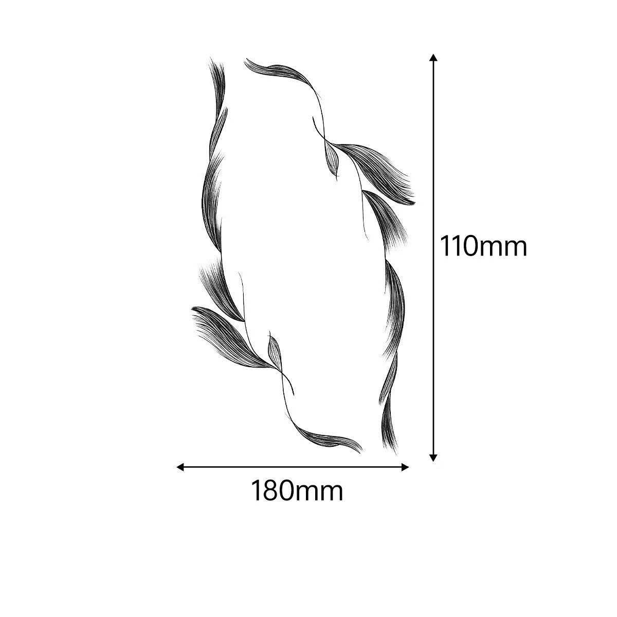 3D Faux Eyelash Tattoo Stickers – Realistic Hairline & Sideburn Design for Instant Glam