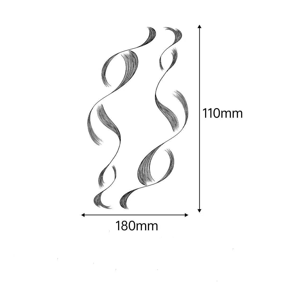 3D Faux Eyelash Tattoo Stickers – Realistic Hairline & Sideburn Design for Instant Glam