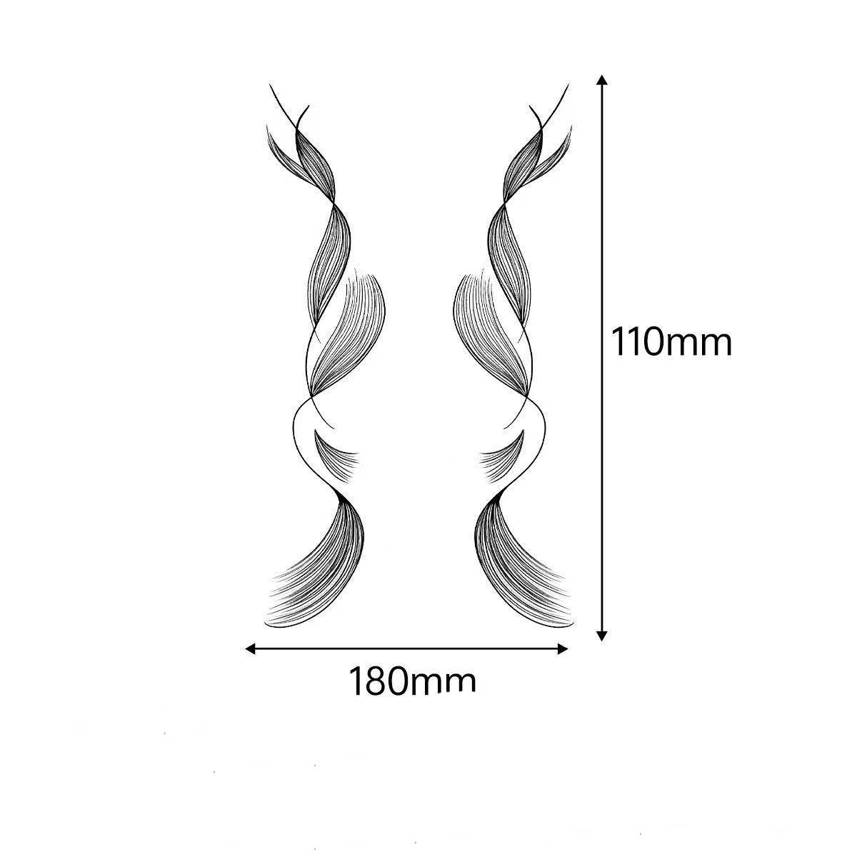3D Faux Eyelash Tattoo Stickers – Realistic Hairline & Sideburn Design for Instant Glam