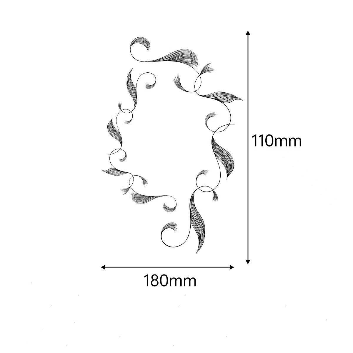 3D Faux Eyelash Tattoo Stickers – Realistic Hairline & Sideburn Design for Instant Glam