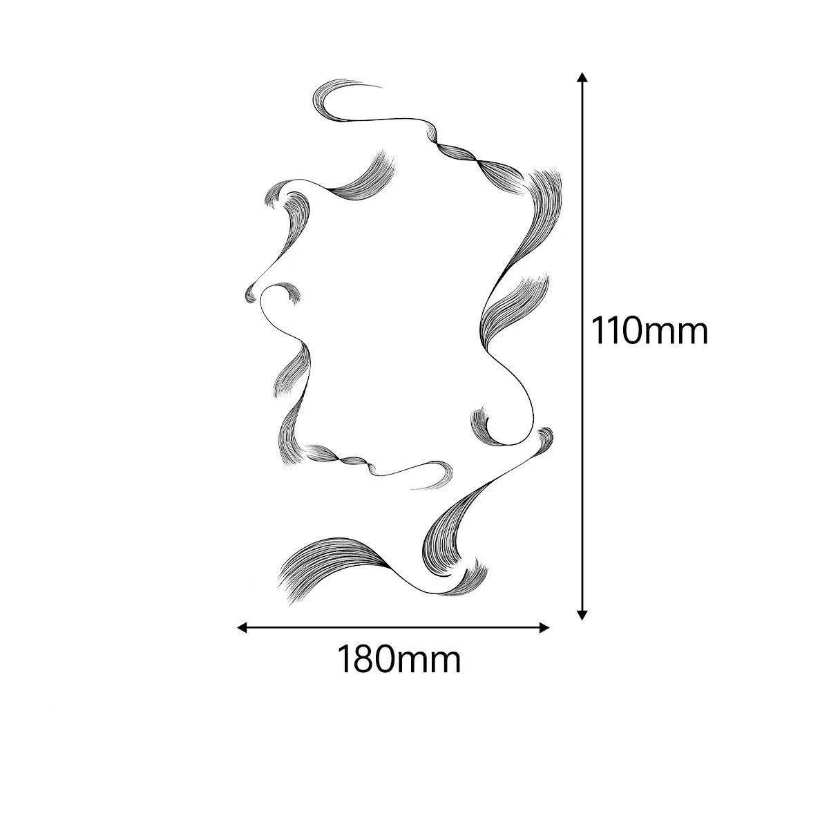 3D Faux Eyelash Tattoo Stickers – Realistic Hairline & Sideburn Design for Instant Glam