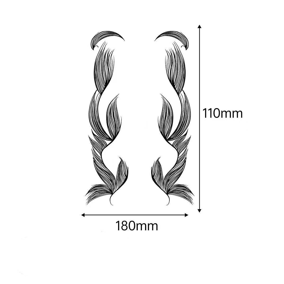 3D Faux Eyelash Tattoo Stickers – Realistic Hairline & Sideburn Design for Instant Glam