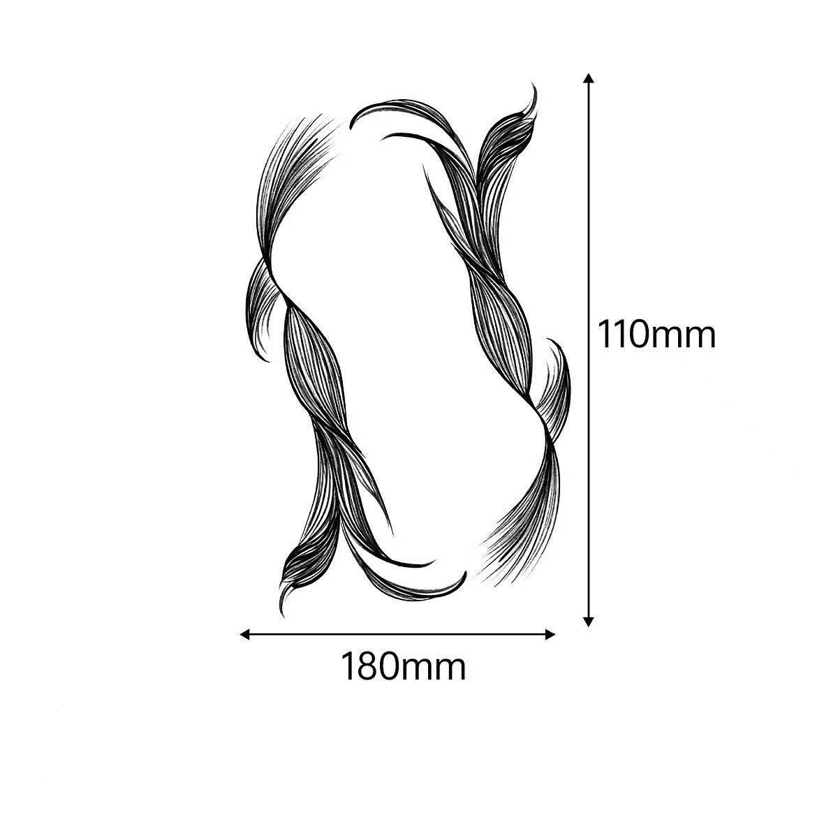 3D Faux Eyelash Tattoo Stickers – Realistic Hairline & Sideburn Design for Instant Glam