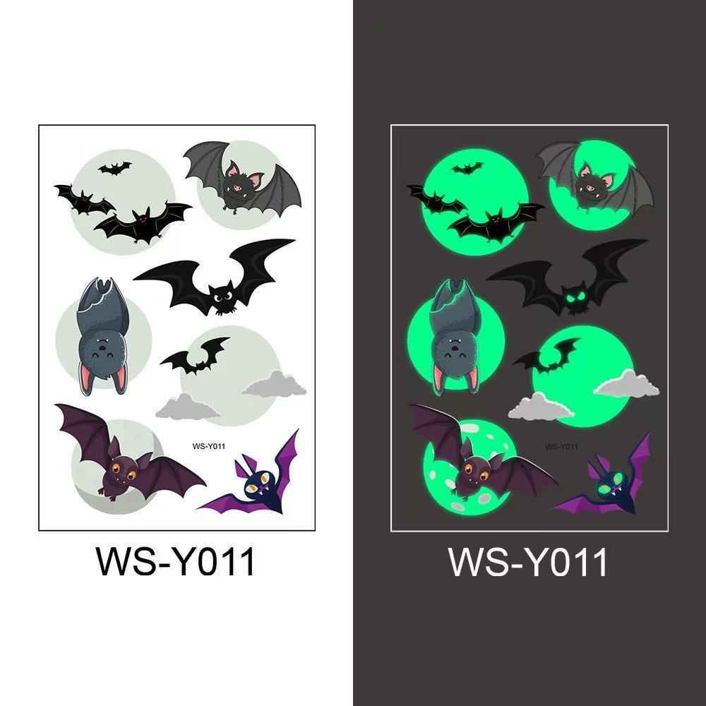 3D Halloween Bat Tattoo Stickers Temporary, Waterproof & Sweatproof