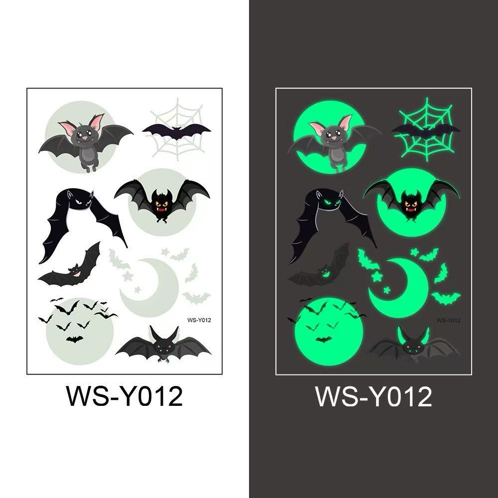 3D Halloween Bat Tattoo Stickers Temporary, Waterproof & Sweatproof