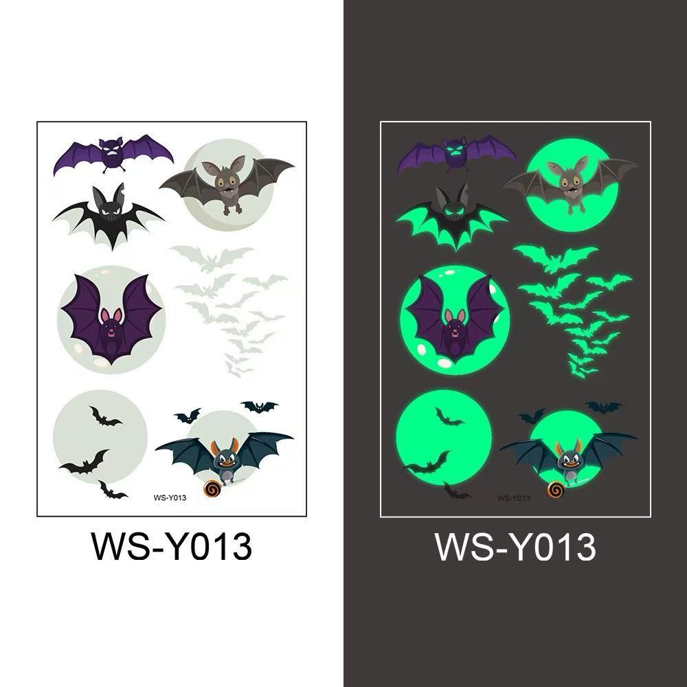 3D Halloween Bat Tattoo Stickers Temporary, Waterproof & Sweatproof