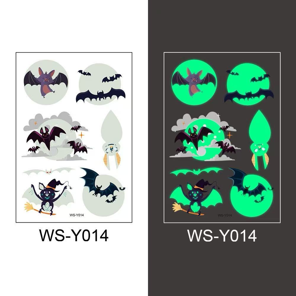 3D Halloween Bat Tattoo Stickers Temporary, Waterproof & Sweatproof