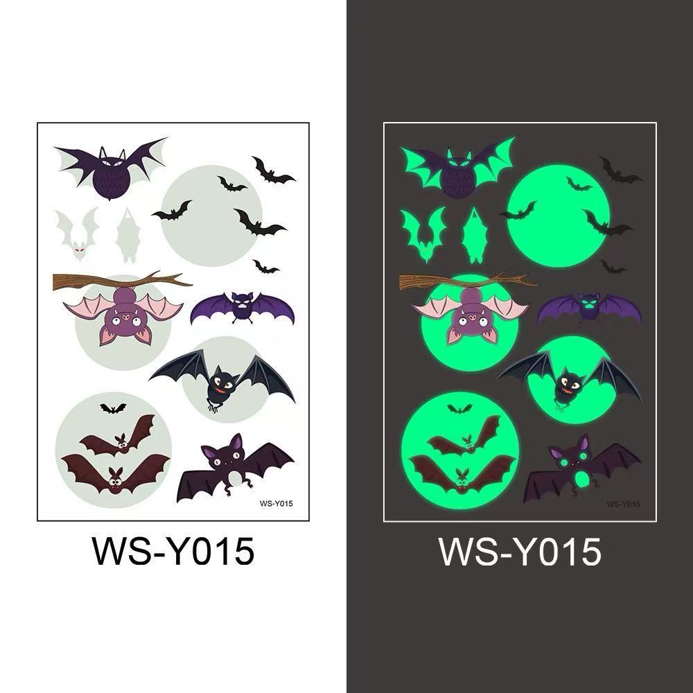 3D Halloween Bat Tattoo Stickers Temporary, Waterproof & Sweatproof