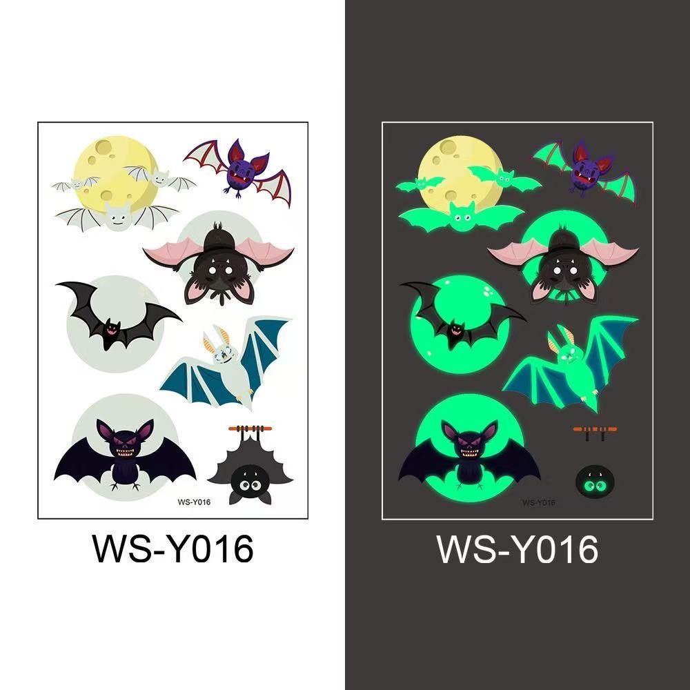 3D Halloween Bat Tattoo Stickers Temporary, Waterproof & Sweatproof