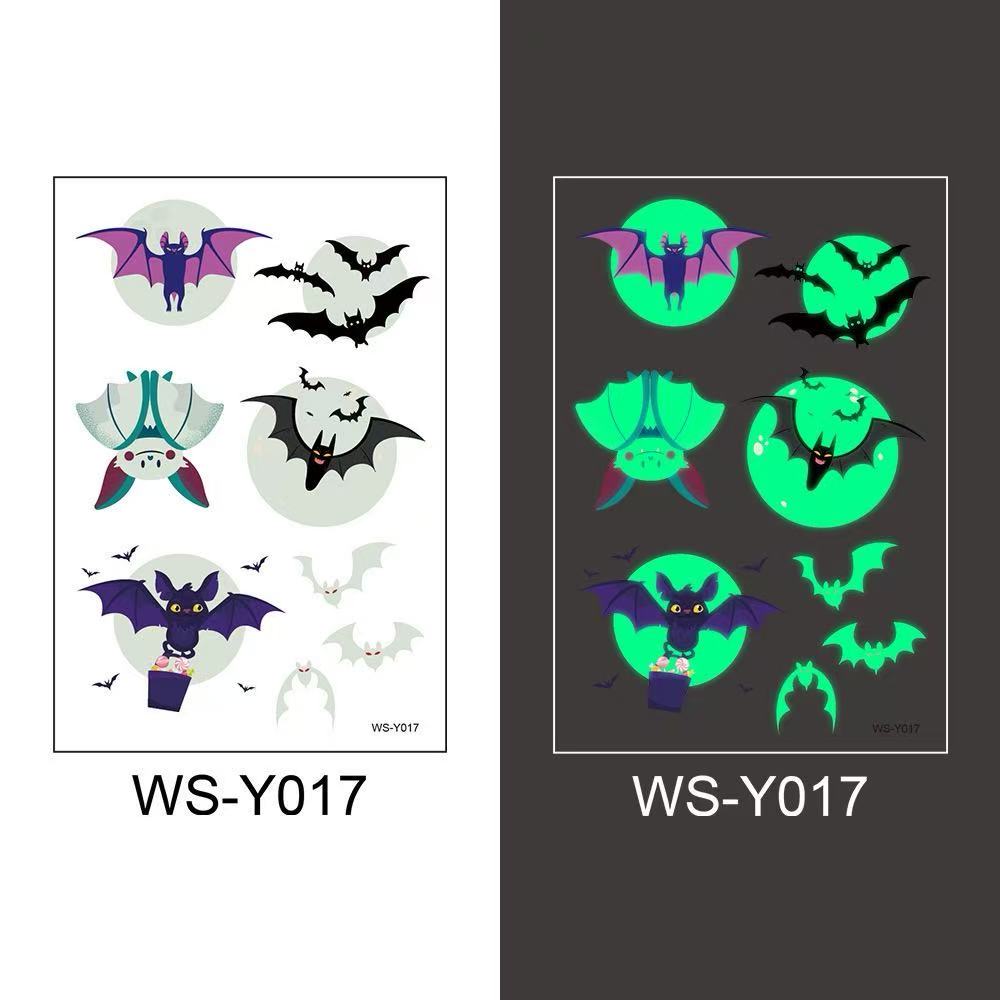 3D Halloween Bat Tattoo Stickers Temporary, Waterproof & Sweatproof