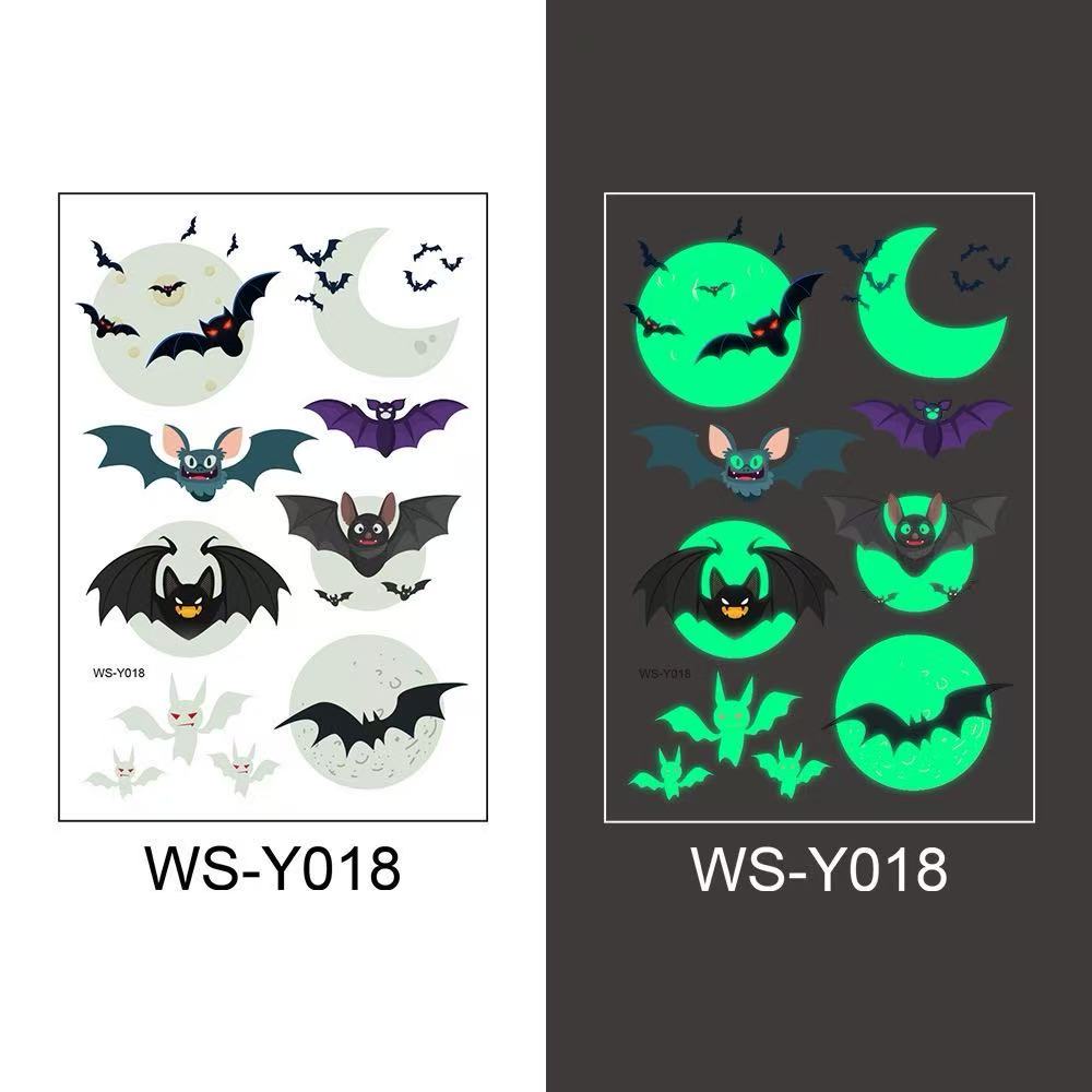 3D Halloween Bat Tattoo Stickers Temporary, Waterproof & Sweatproof