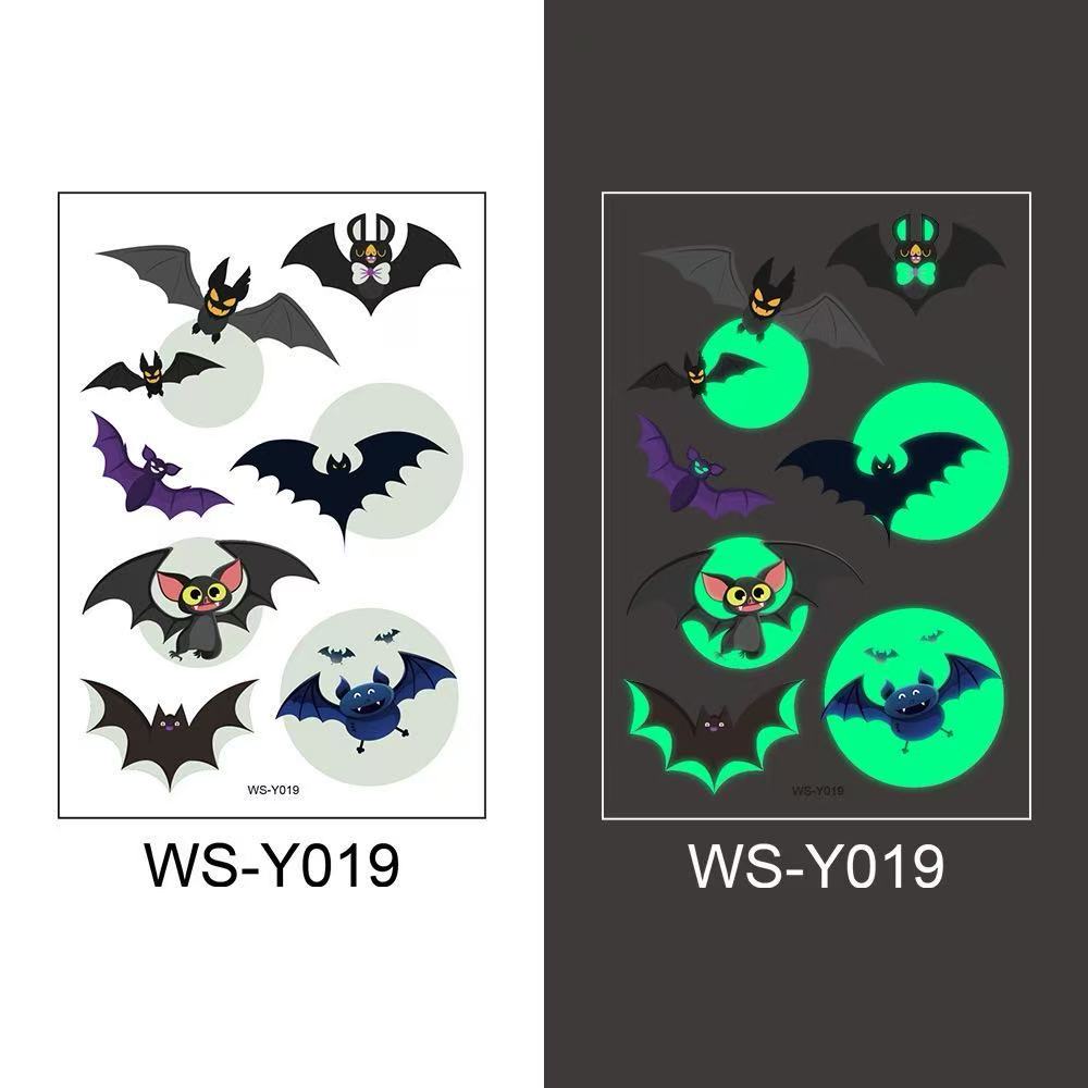 3D Halloween Bat Tattoo Stickers Temporary, Waterproof & Sweatproof