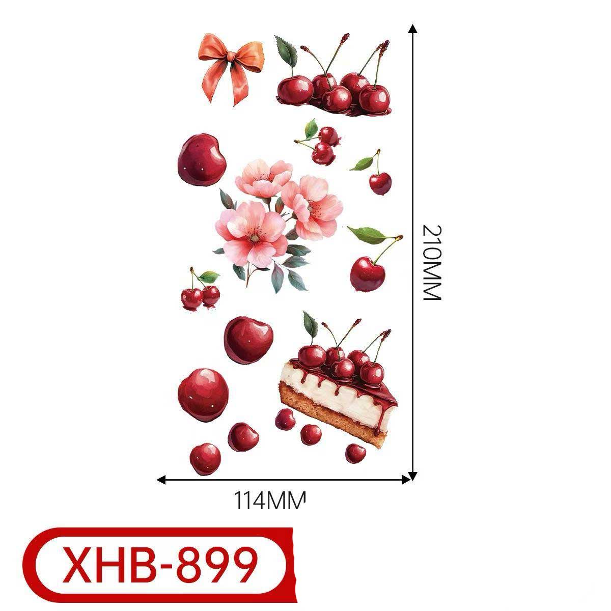 3D Temporary Tattoos – Cherry & Floral Style for Women