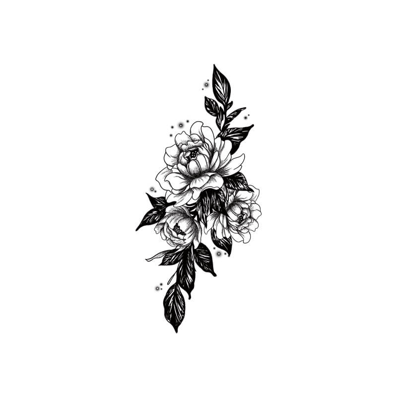 Herbal Tattoos Cat Flower HowCustom