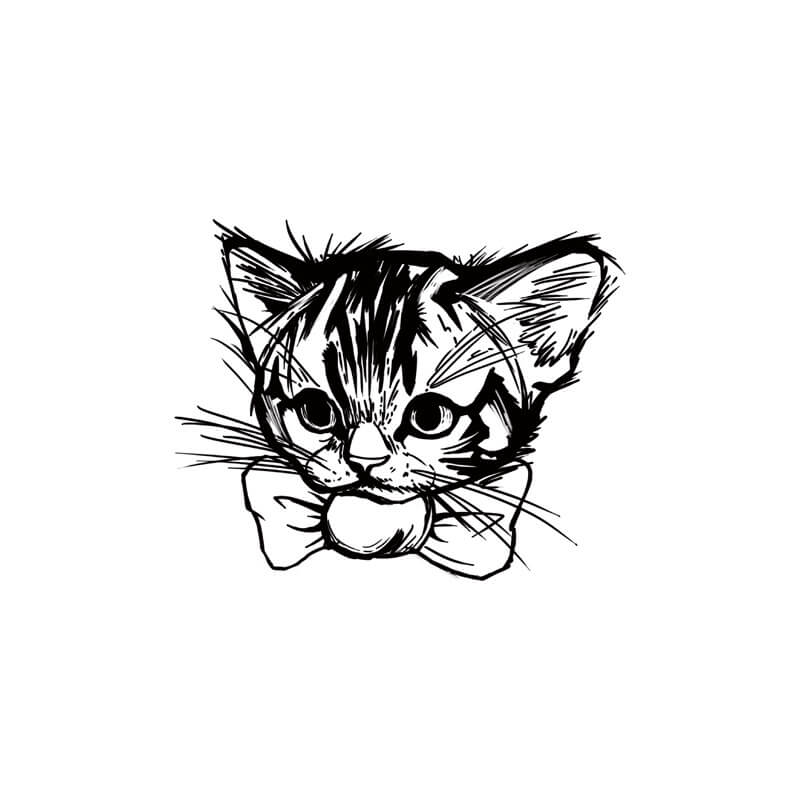 Herbal Tattoos Cat Flower HowCustom