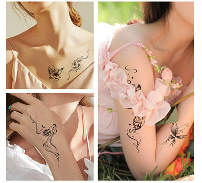 Flower and Dragon Tattoos