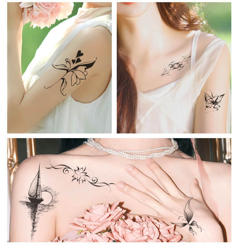 Black Swan and Butterfly Tattoos