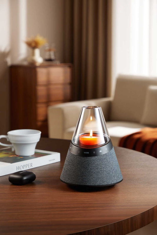 Aromatherapy Candle Bluetooth Speaker – Wireless High-Fidelity Sound & Relaxing Scent Diffuser with 9 Nature Sounds