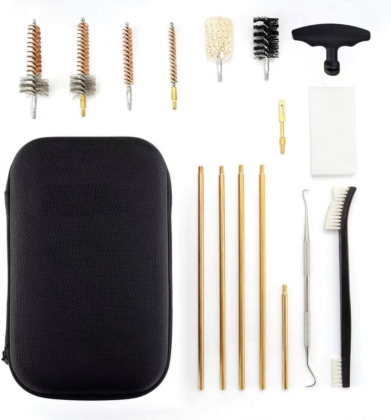 Gun Cleaning Kit – 18-Piece Universal Brass Cleaning Set for Rifle, Pistol & Shotgun