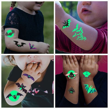 3D Halloween Bat Tattoo Stickers Temporary, Waterproof & Sweatproof