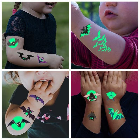 3D Halloween Bat Tattoo Stickers Temporary, Waterproof & Sweatproof