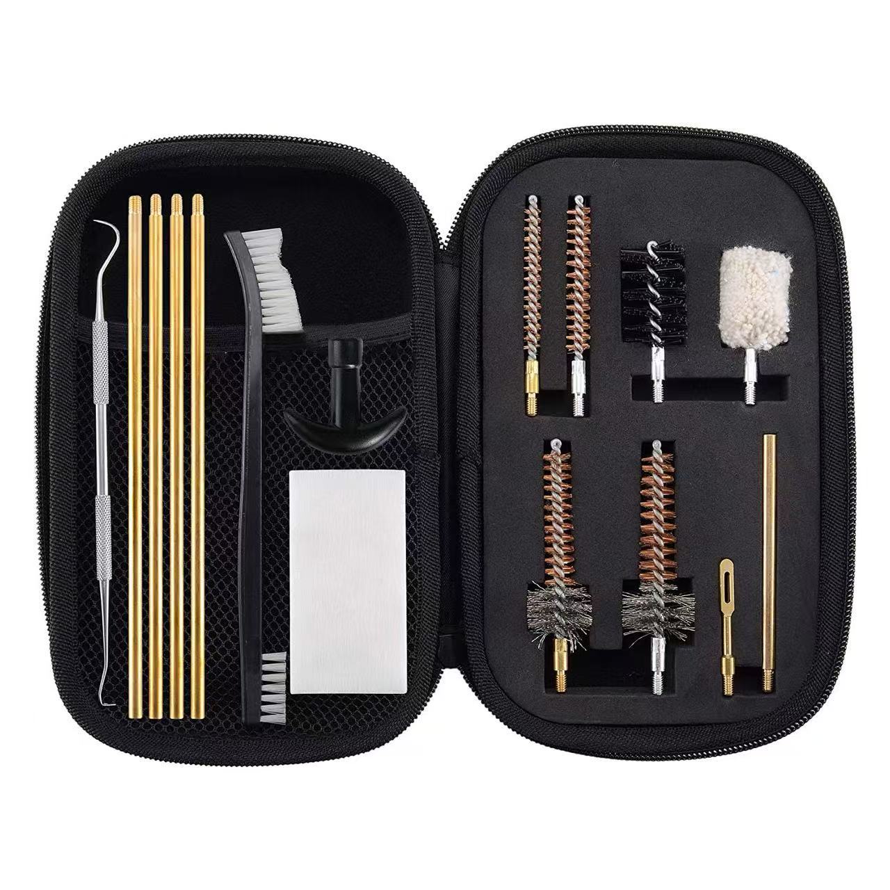 Gun Cleaning Kit – 18-Piece Universal Brass Cleaning Set for Rifle, Pistol & Shotgun