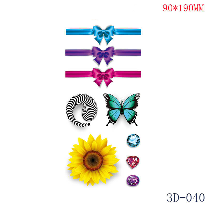 3D Sunflower Tattoos Design