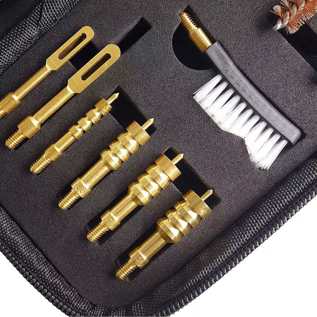Gun Cleaning Kit – 18-Piece Universal Brass Cleaning Set for Rifle, Pistol & Shotgun