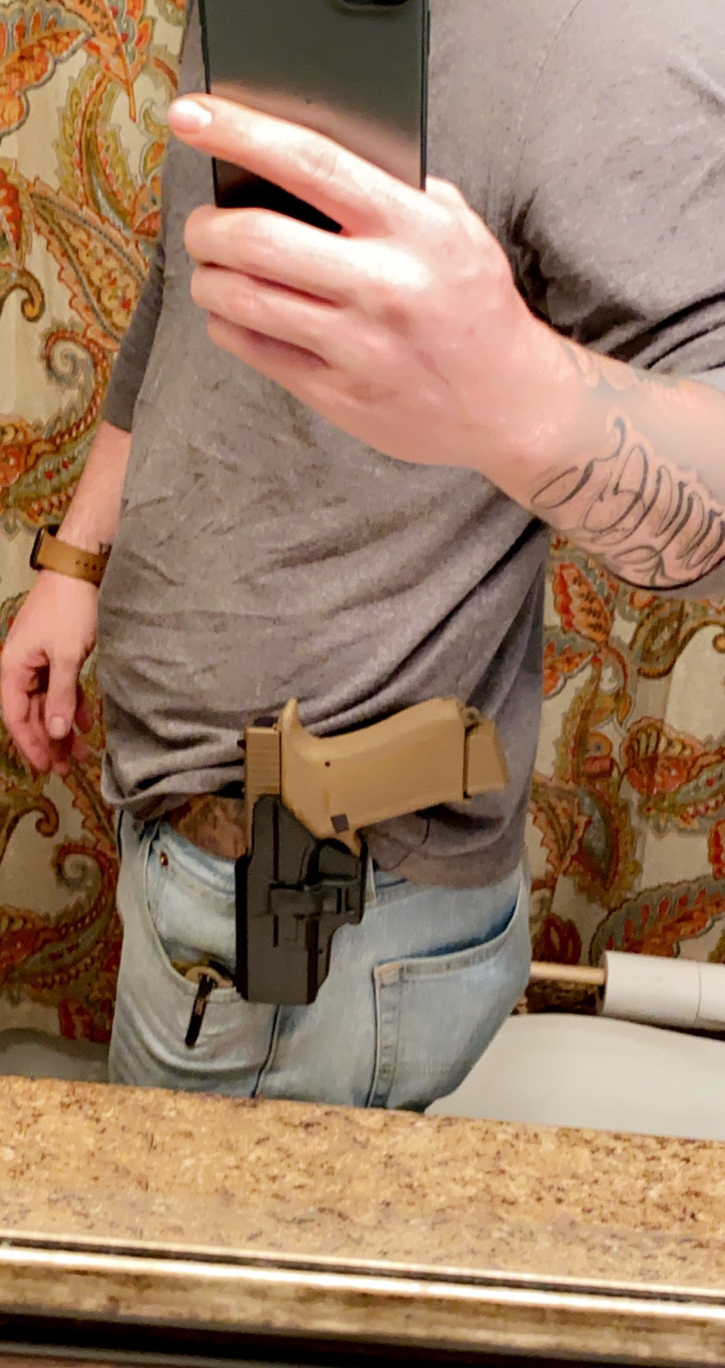 OWB Paddle Holster for Glock 19 / 19X / 23 / 32 / 44 / 45 (Right Hand)