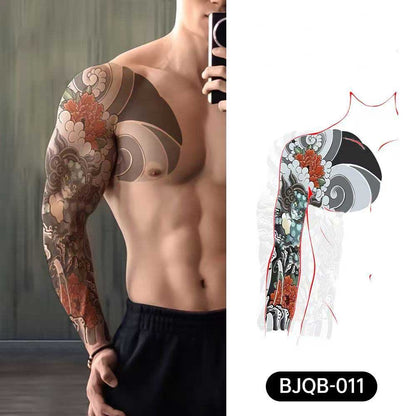 3D Temporary Tattoos for Men – Full Arm Sleeve Realistic Effect
