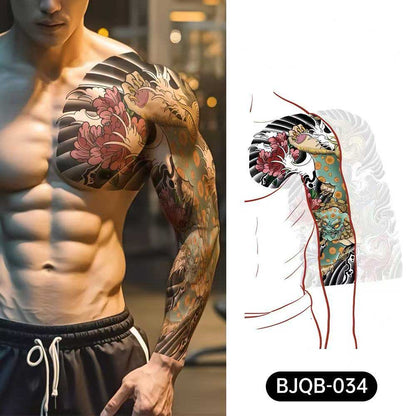3D Temporary Tattoos for Men – Full Arm Sleeve Realistic Effect