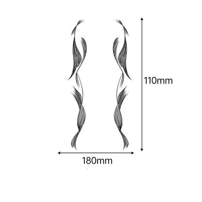 3D Faux Eyelash Tattoo Stickers – Realistic Hairline & Sideburn Design for Instant Glam