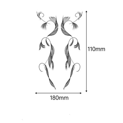 3D Faux Eyelash Tattoo Stickers – Realistic Hairline & Sideburn Design for Instant Glam