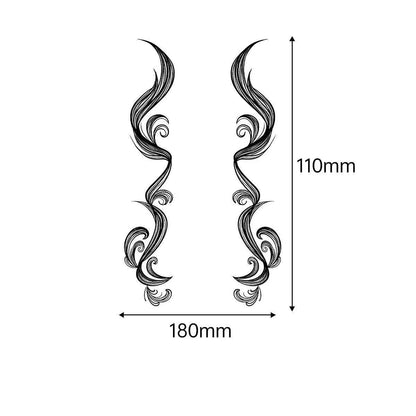 3D Faux Eyelash Tattoo Stickers – Realistic Hairline & Sideburn Design for Instant Glam