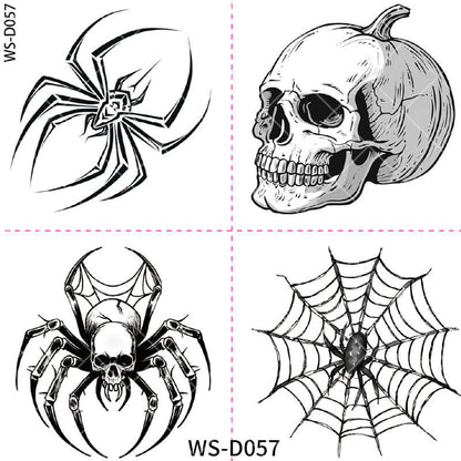 Spider Skull Tattoos for Halloween